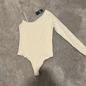 NWTS!! Abercrombie Tan One-shoulder bodysuit!